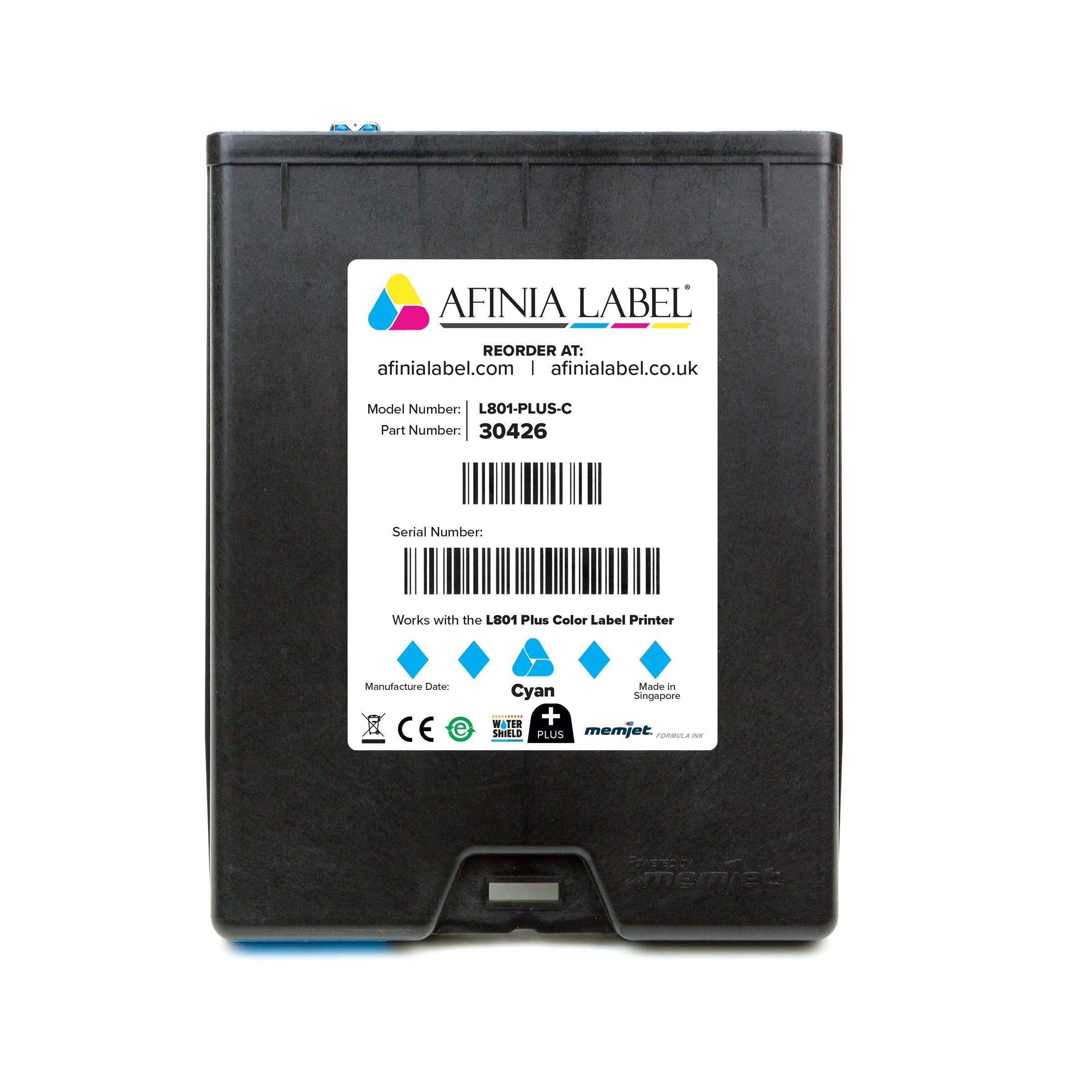 Afinia L801 Plus Cyan Ink by Platinum Global Imports - AFINIA label printing solution in Australia