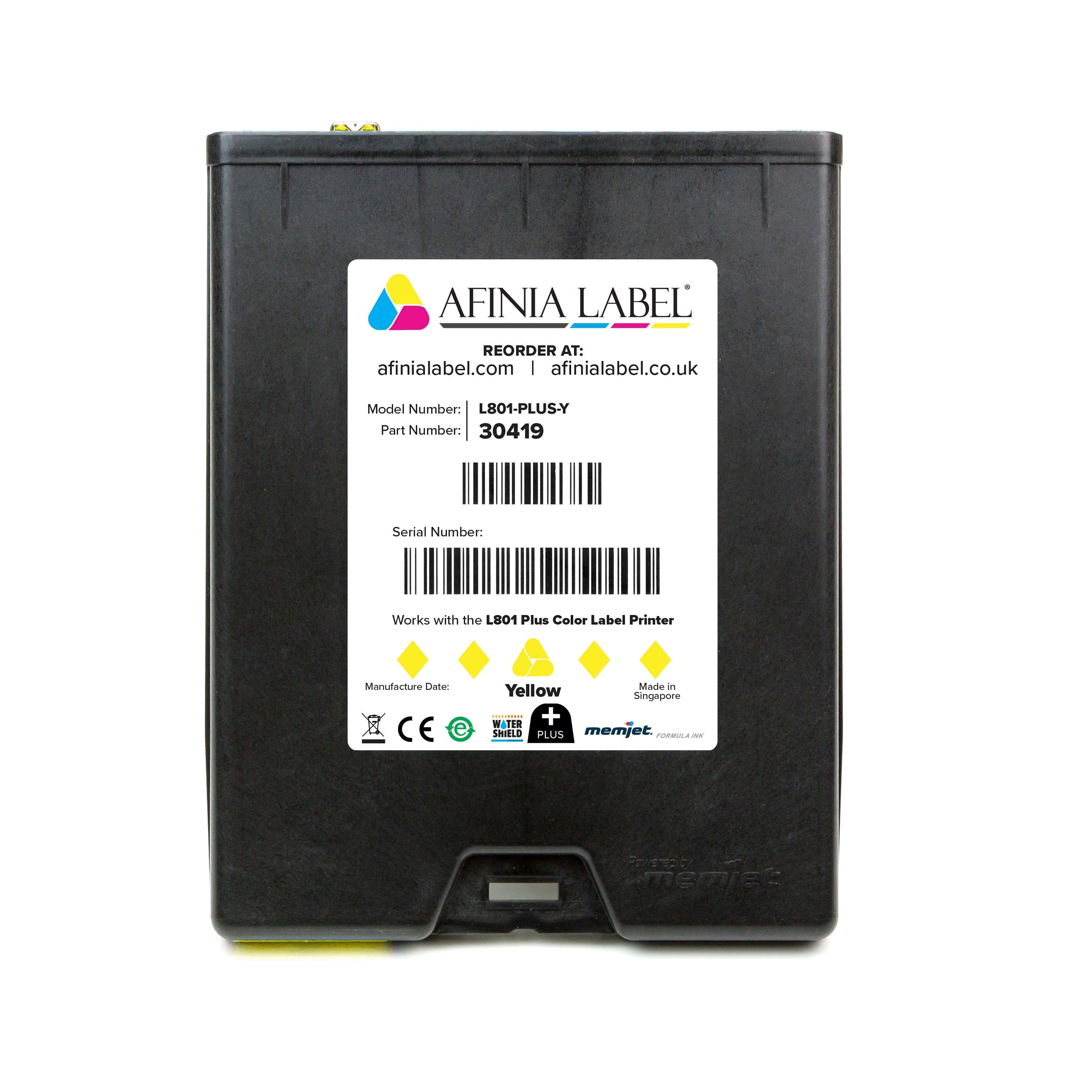 Afinia L801 Plus Yellow Ink by Platinum Global Imports - AFINIA label printing solution in Australia