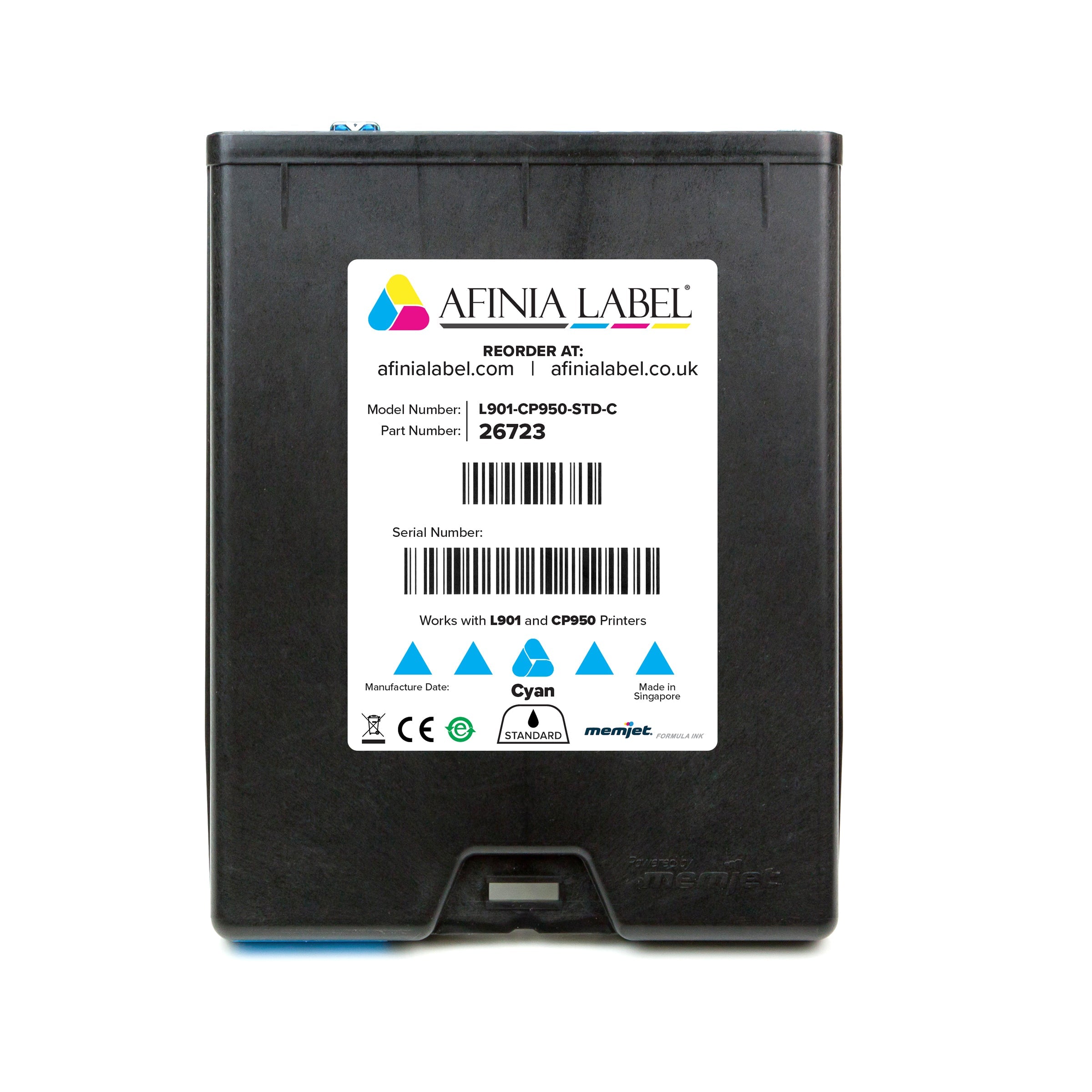 Afinia L901/CP950 Cyan Ink STD by Platinum Global Imports - AFINIA label printing solution in Australia