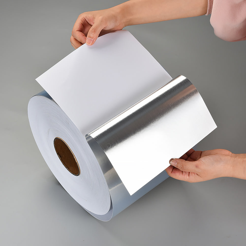 Inkjet Self Adhesive Brushed Silver PE